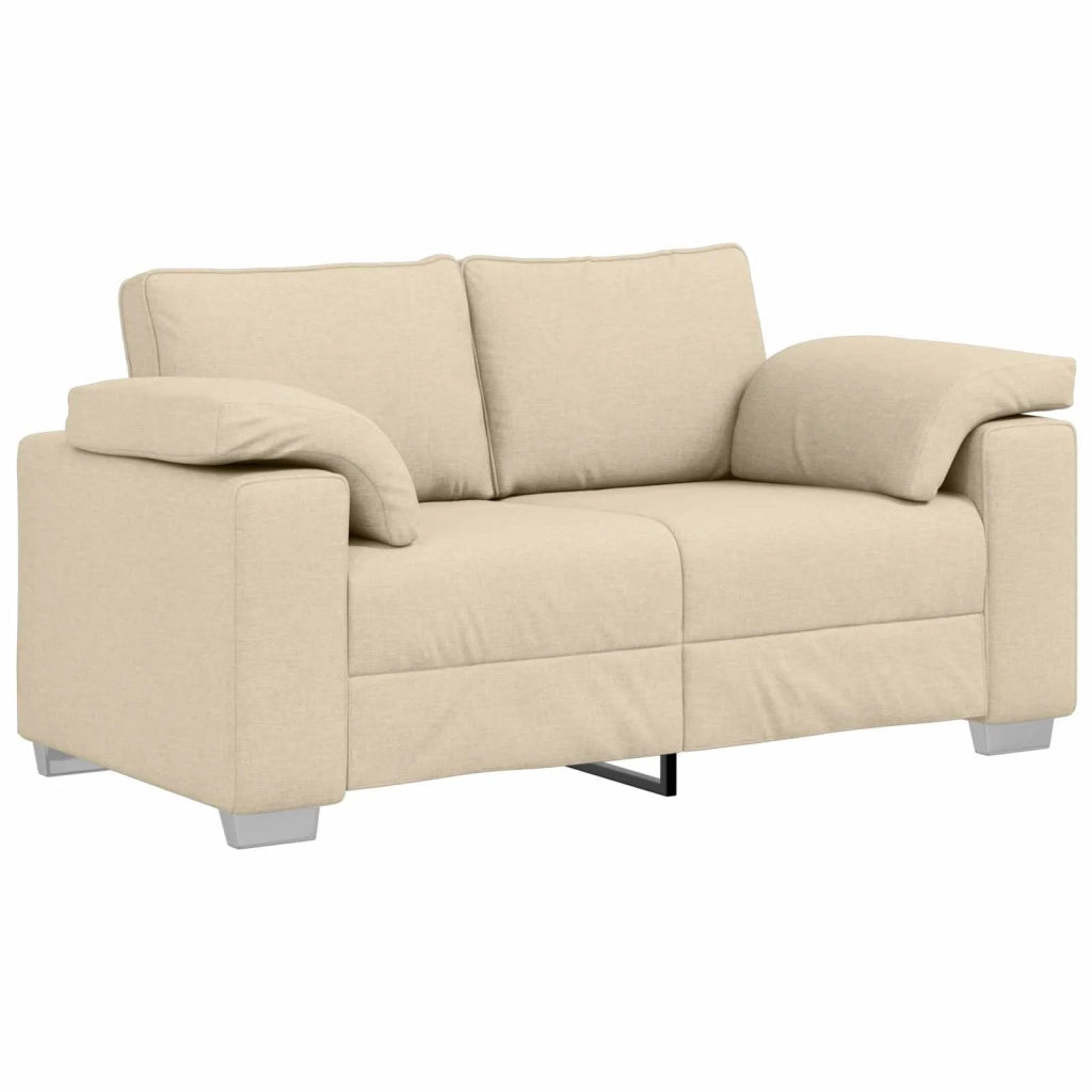 Divano 3 pcs Crema 219 x 80 x 82 cm Tessuto misto lino 3324665