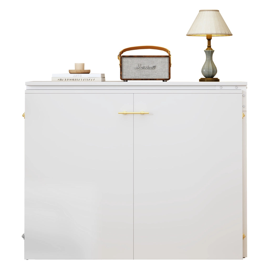 Letto pieghevole con scrivania materasso girevole e ruote risparmiante spazio ideale per camere da letto piccole ospiti e home office