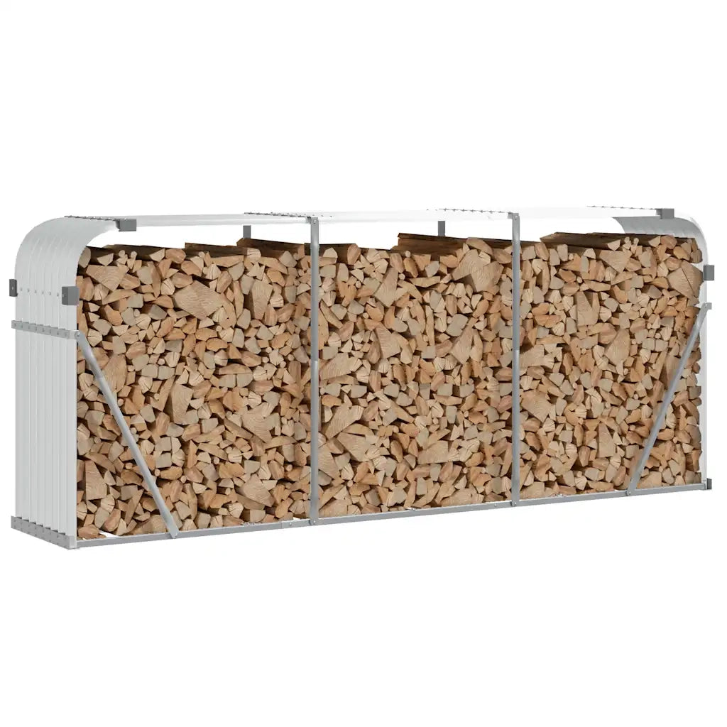 Portaceppi Argento 234x45x100 cm in Acciaio Zincato 364595