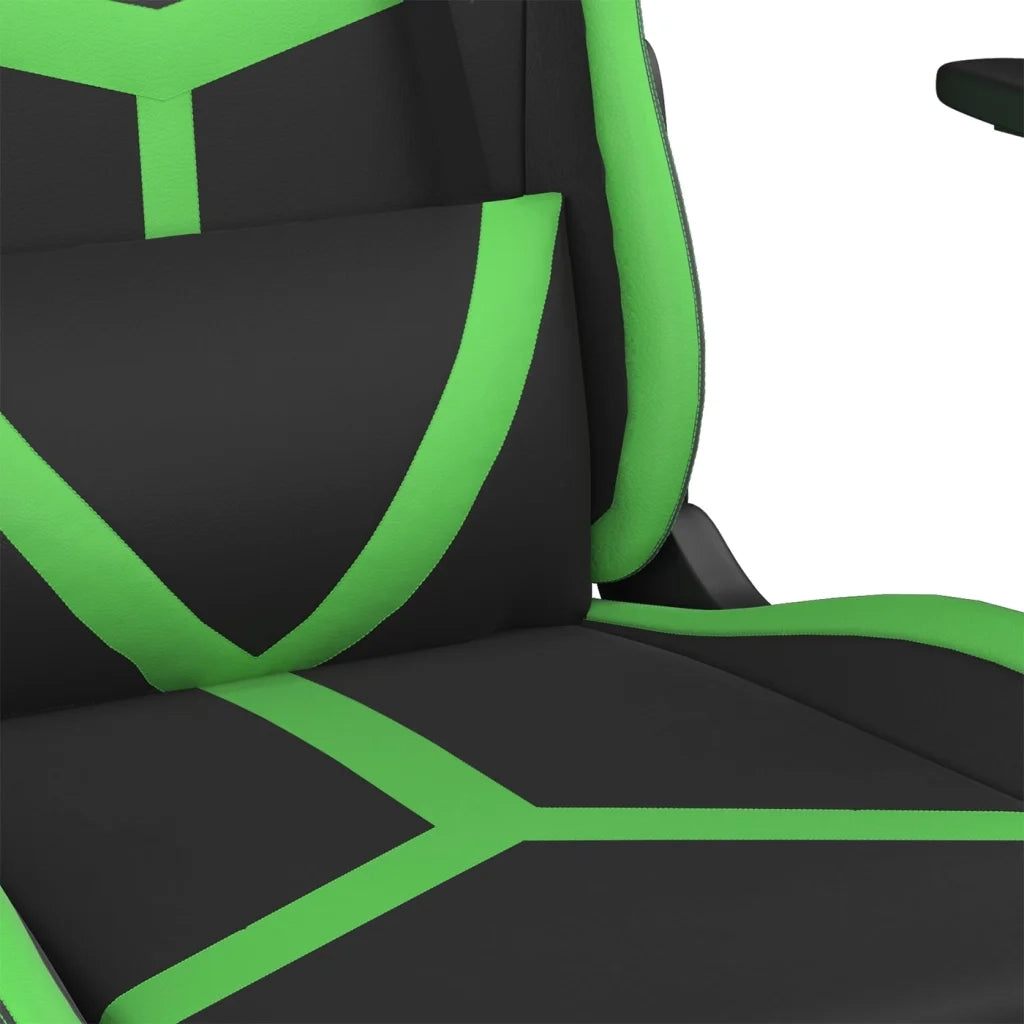 Sedia da Gaming Nera e Verde in Similpelle 3143668
