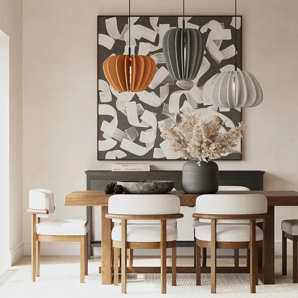 Sospensione Contemporanea Cambio Alluminio Nero Feltro Bronzo 1 Luce E27
