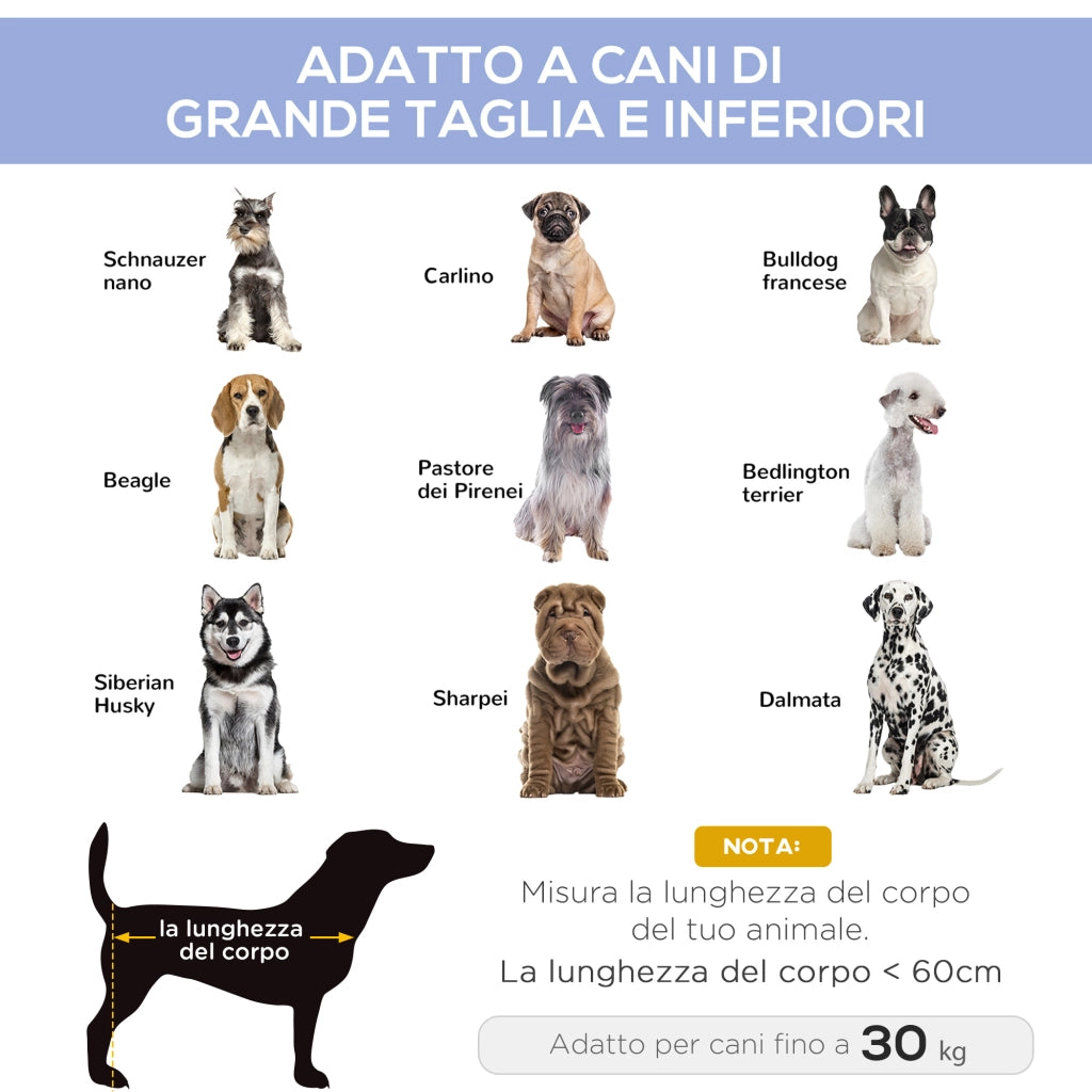 Lettino per Cani Rettangolare ¨C zephmum ¨C Blu 91.5x76.2x18 cm