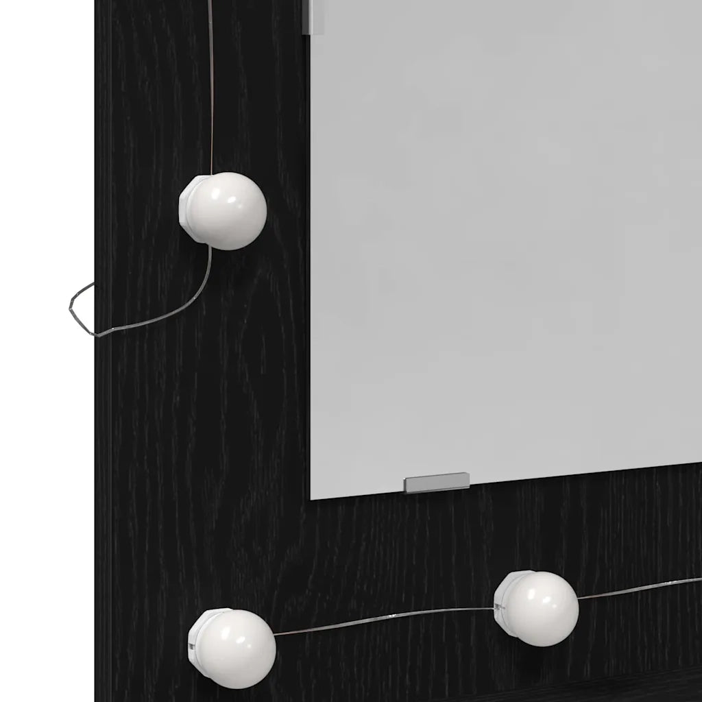 Mobiletto per Specchio | Armadio da bagno Rovere Nero 60 x 31,5 x 62 cm