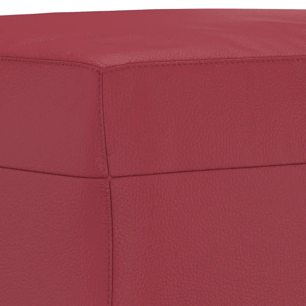 Set di Divani 3 pz con Cuscini Rosso Vino in Similpelle 3201416