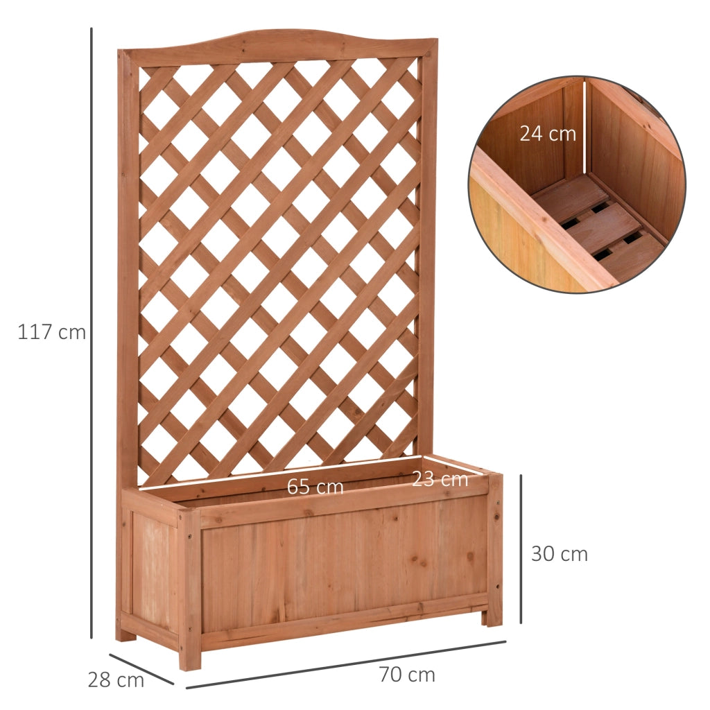 Fioriera con Griglia ¨C Minimal ¨C Legno Pino 70x28x117 cm