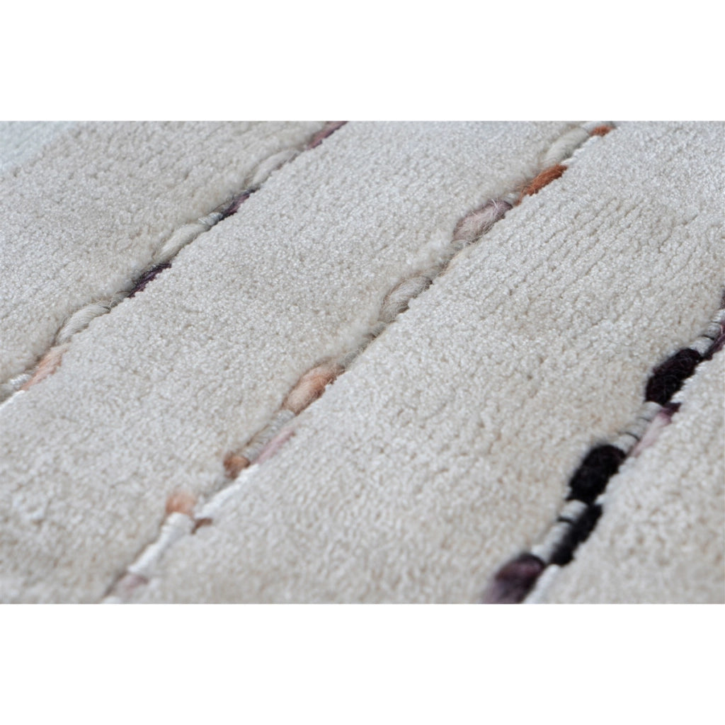 Tappeto Prime 110 Beige e Multicolore in Viscosa e Lana