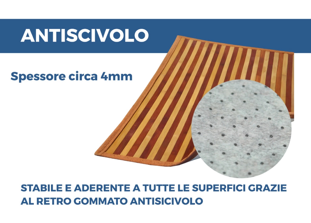 Tappeto Bamboo Degradè In Varie Colorazioni - 50x75 cm - Azzurro