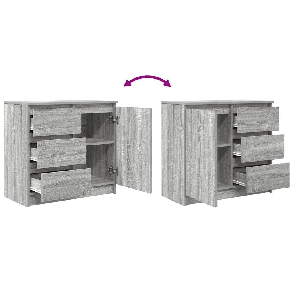 Credenza | Madia | Buffet da pranzo | Armadio da pranzo con Cassetto Grigio Sonoma 71x35x65 cm in Truciolato