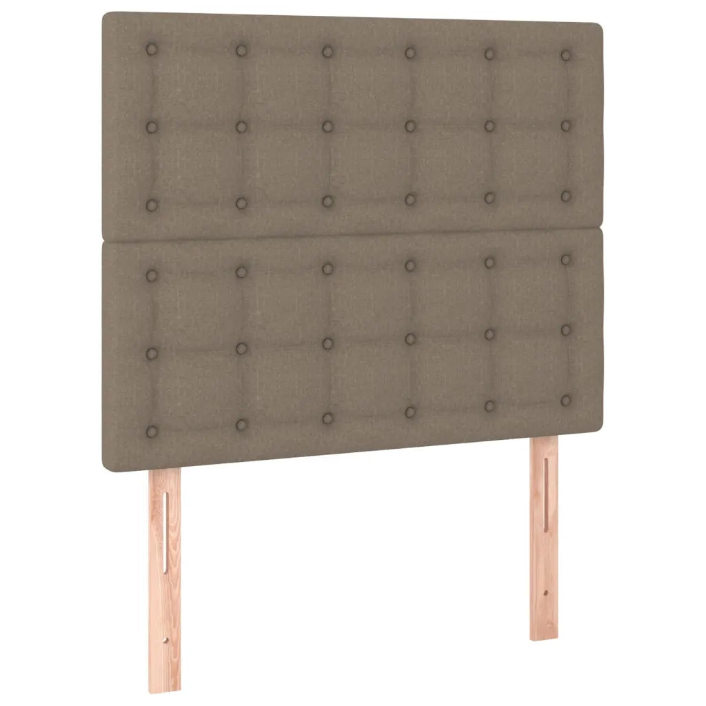 Testiera per Letto-Testata-Testiera Decorativa Tortora 80x5x118/128 cm Tessuto 200596