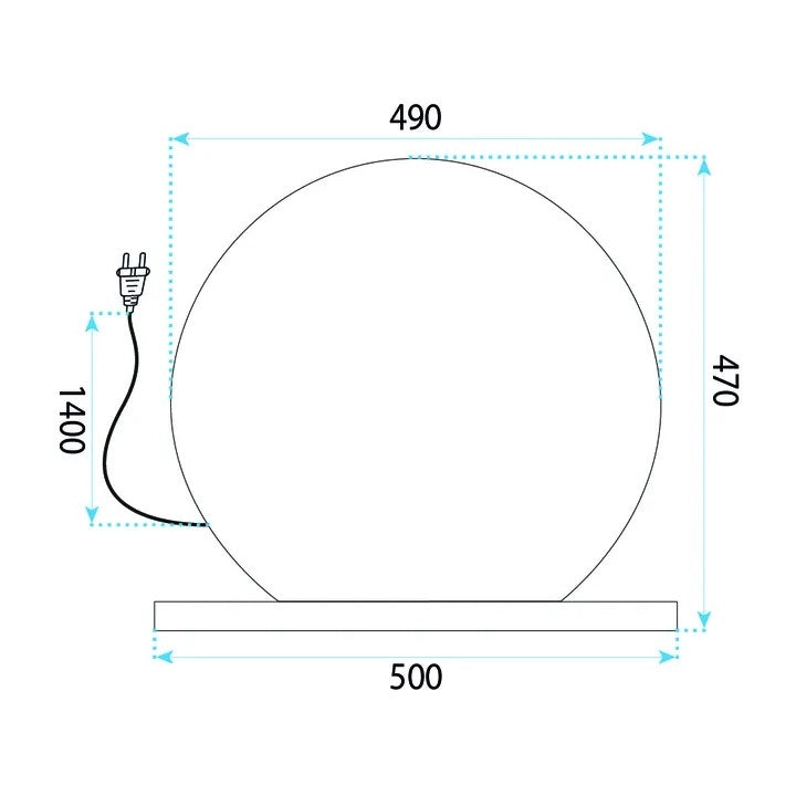 Specchio Led Hollywood White 50 Cm
