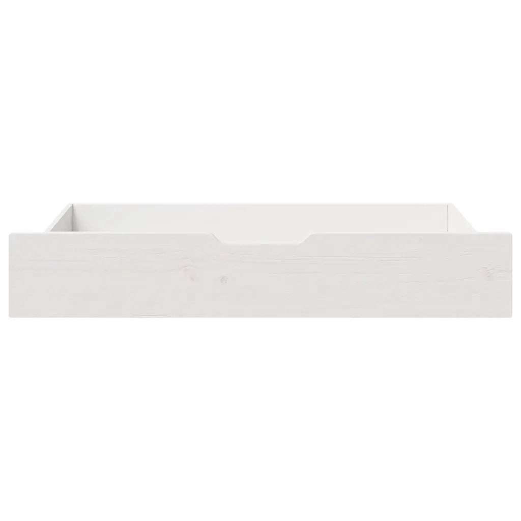 Cassettoni da Letto 2 pz Bianchi 95x55x17cm Legno Massello Pino CFW2719432