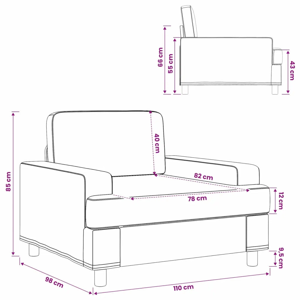 Poltrona Grigio Chiaro Tessuto 42043454