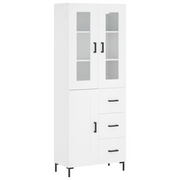 Credenza | Madia | Buffet da pranzo | Armadio da pranzo Bianca 69,5x34x180 cm in Legno Multistrato