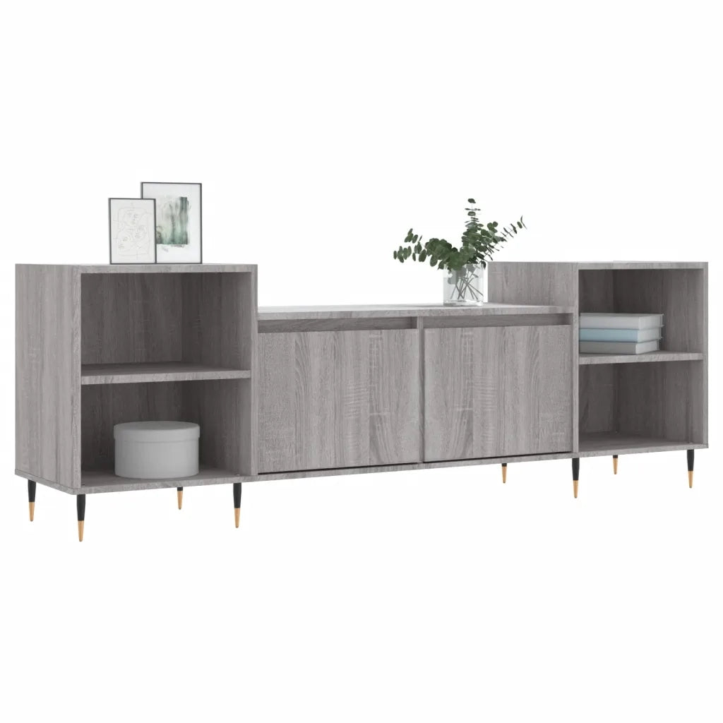 Mobile TV-Credenza TV-Console TV Grigio Sonoma 160x35x55 cm in Legno Multistrato 246309