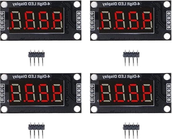 Quattro Set di Moduli Display Digitale da 0 a 36 Pollici 4 Digitale 7 Segmento Display Buis TM1637 modulo 5V