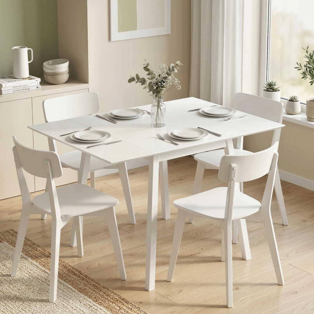Tavolo da pranzo pieghevole salvaspazio ¨C Xylo ¨C legno bianco 2-4 persone
