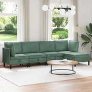 Set di mobili per il soggiorno 5 pcs Verde Mare Velluto 3413776