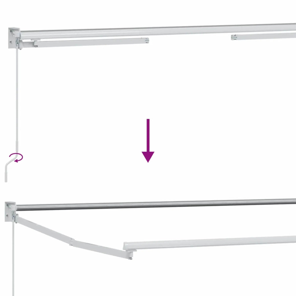 Tenda da Sole | Tenda retrattile Beige 3,5 x 2 m 100% Poliestere e Alluminio