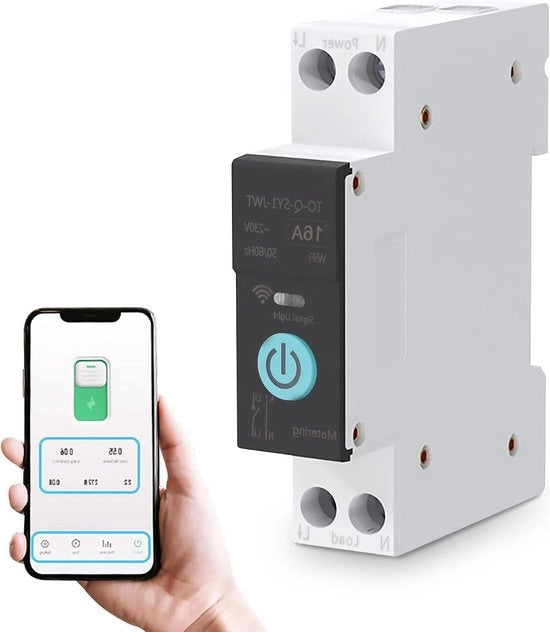 Interruttore Wi-Fi per Casa - Interruttore di Circolazione con Comando a Distanza tramite Telefono Mobile - 3 Modalità Timer - Interruttore Intelligente per Apparecchi Domestici - 16A