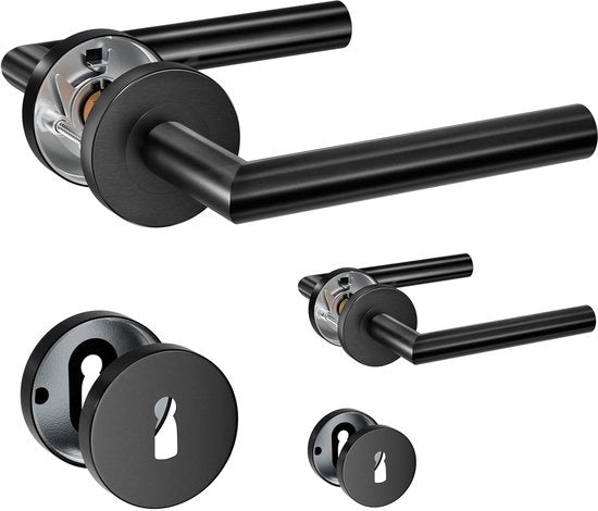 Set di reti per serrature - Nero - 2 pezzi - Sostenibile - Acciaio inossidabile