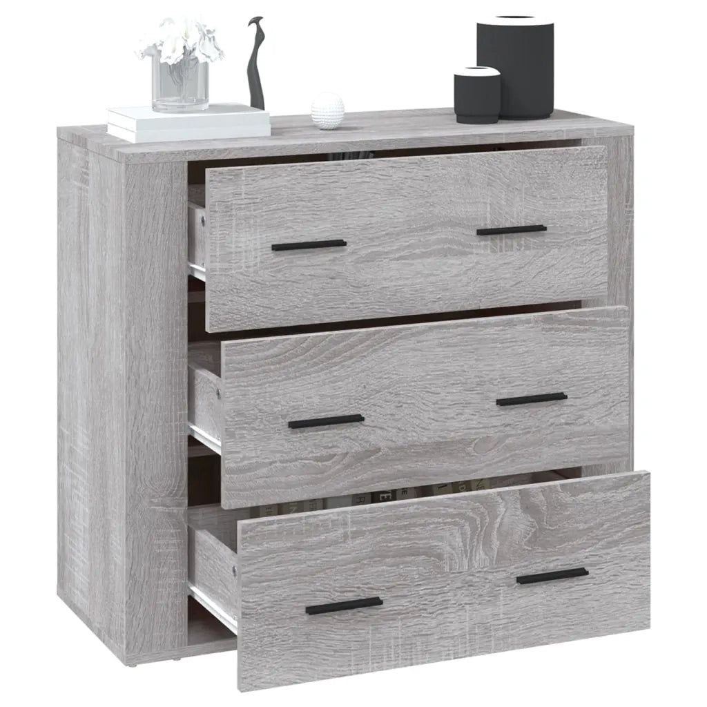 Credenza | Madia | Buffet da pranzo | Armadio da pranzo Grigio Sonoma 80x33x70 cm in Legno Multistrato