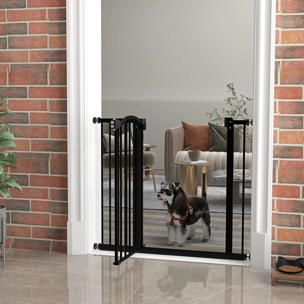 Barriera di Sicurezza per Cani 74-94 cm ¨C zephmum ¨C Nero