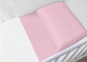 Lenzuolo Cordonetto Per Lettino E Culla In Tinta Unita - Lettino - Rosa