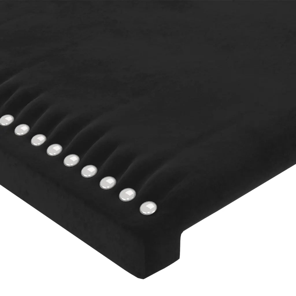 Letto matrimoniale | Letto per adulti | Giroletto senza Materasso Nero 200x200 cm in Velluto