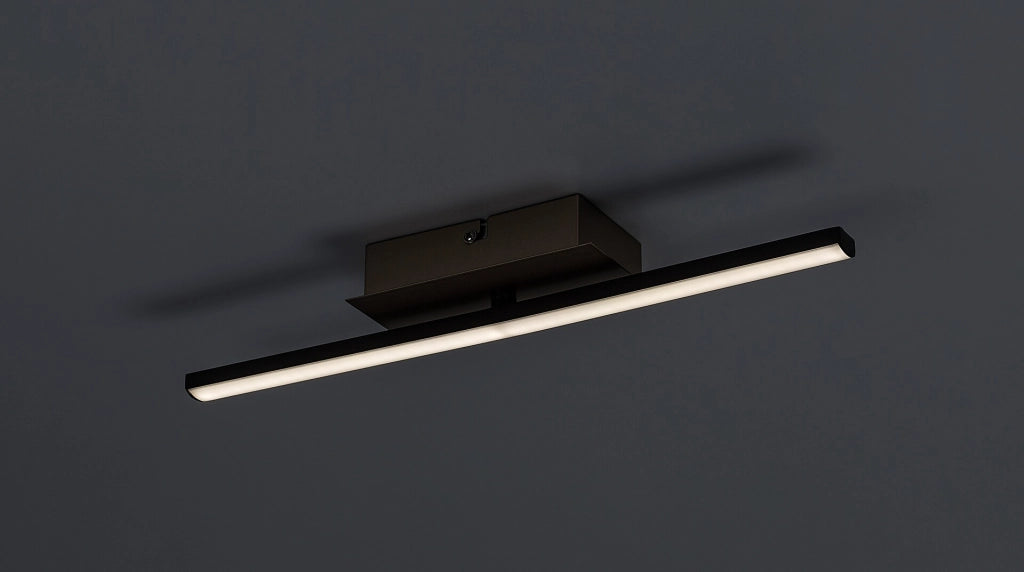 Plafoniera lineare Rabalux Demir nera oro LED 8W 4000K