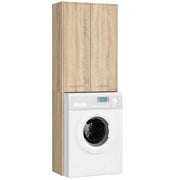 Colonna da bagno AKORD FIN per incasso di una lavatrice Sonoma Quercia 64 cm 2 ante 64x30x180 cm