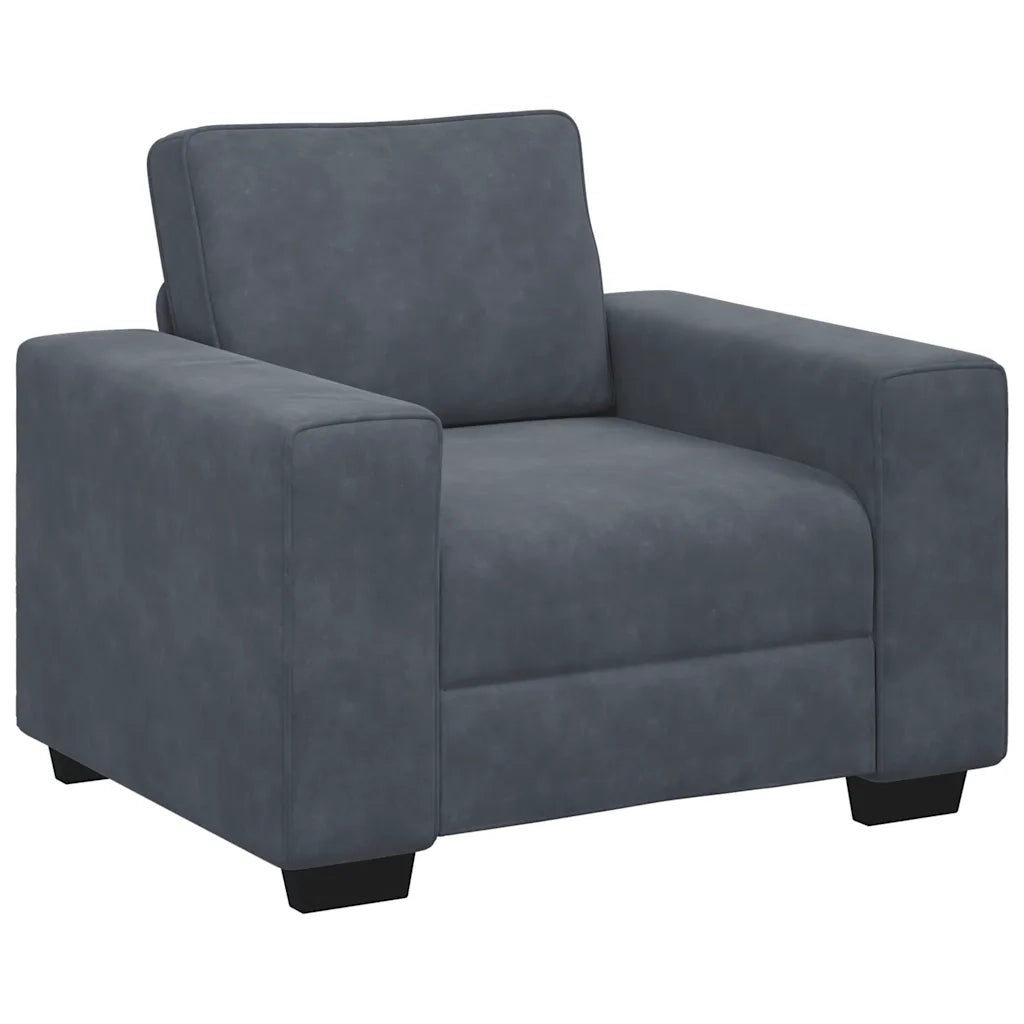 Divano Sedia Grigio Scuro 100x77x82 cm Velluto 4105248