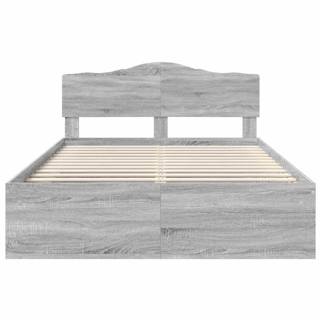 Struttura del letto Grigio Sonoma 140 x 190 cm Pino massello 3412903