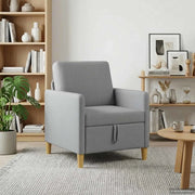 Divano con Storage Grigio Chiaro 72 x 78 x 87 cm Poliestere 42036863