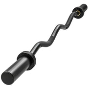 Bilanciere olimpico, bilanciere per sollevamento pesi, manicotti da 5 cm, acciaio, capacit¨¤ di carico 100 kg, nero