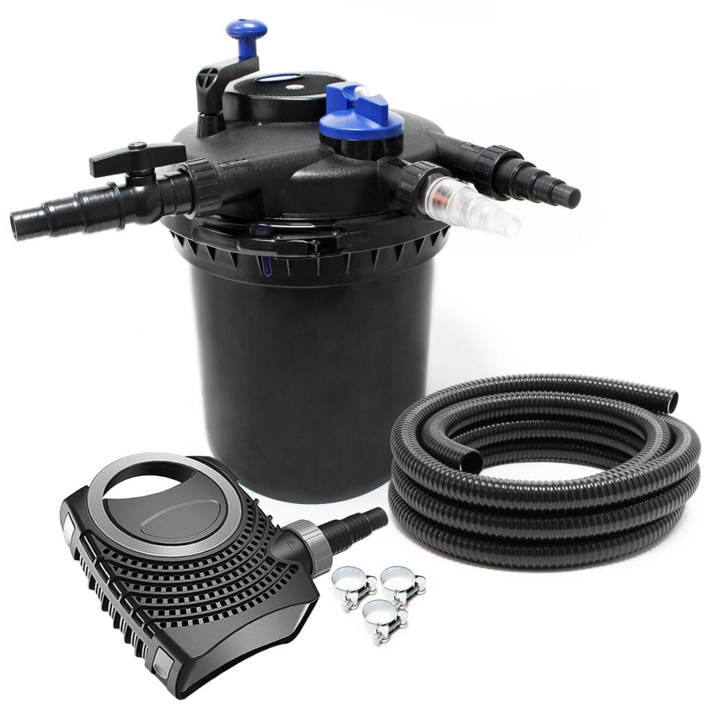 Kit per laghetto da 12000 litri luce UVC da 11 watt pompa da 10000 l/h tubo da 10 m kit di filtrazione 16_0001920