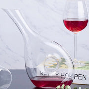 Caraffa da Vino Piccola, 0,9L Caraffa da Vino per 375ml, Cristallex, Lavorata a Mano, Senza Piombo, Decantatore da Vino