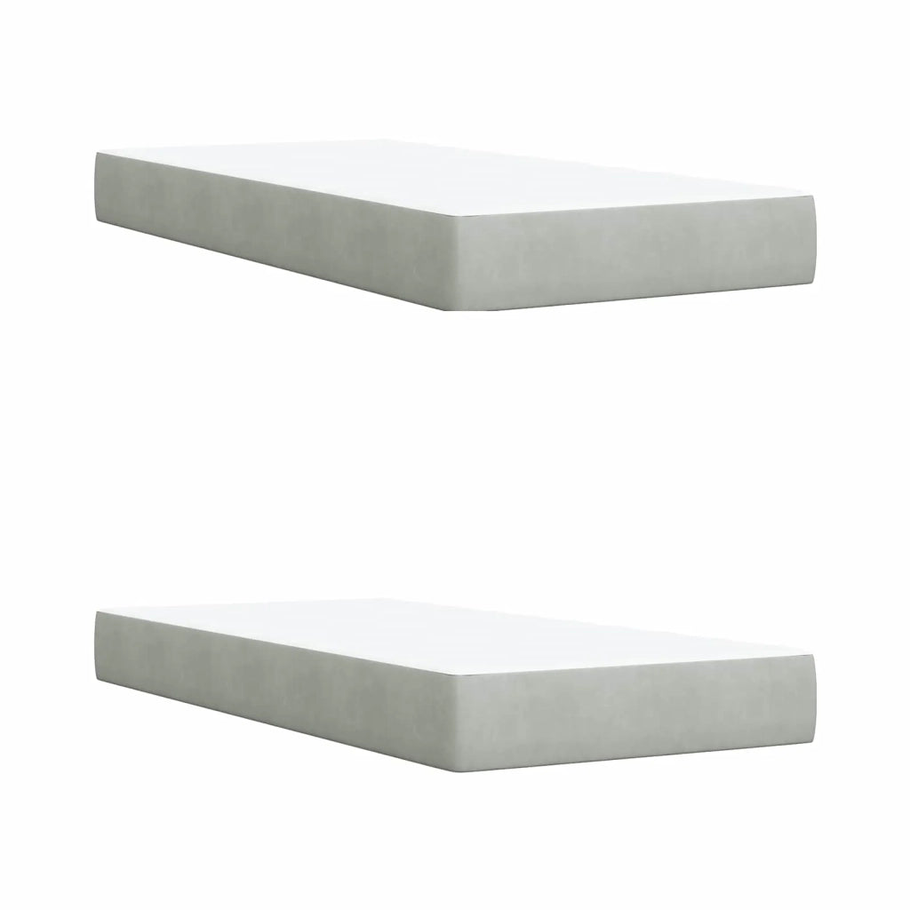 Letto con contenitore LED e materasso Grigio Chiaro 3459372