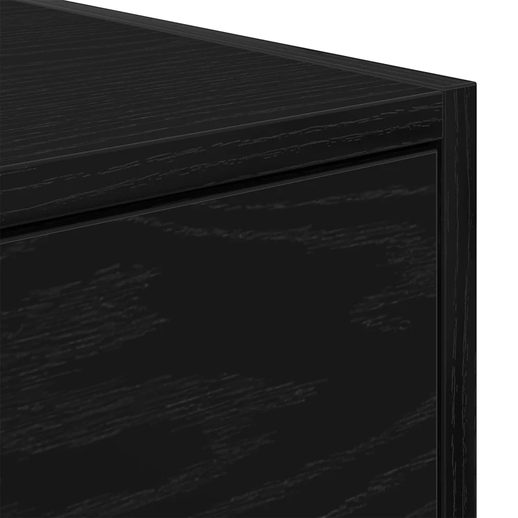 Mobile Porta TV Rovere Nero 60x31x25,5 cm in Legno Multistrato 861492