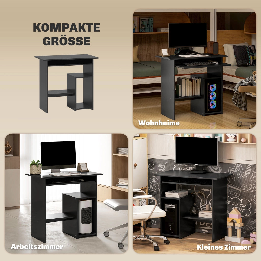Scrivania per computer, scrivania con vani a giorno e aree di stoccaggio, scrivania da ufficio, scrivania per bambini, tavolo per PC per ufficio,