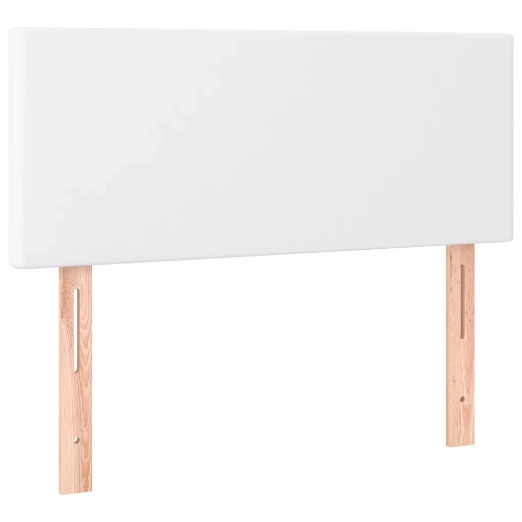 Letto singolo | Letto per adulti | Giroletto Molle con Materasso e LED Bianco 90x190 cm Similpelle