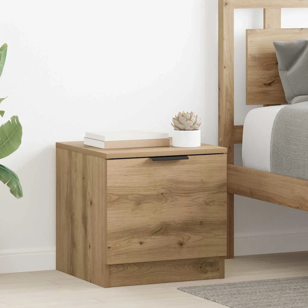Armadietto per letto 2 pcs Rovere artigianale 40 x 39 x 40cm 880499