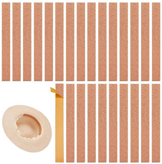 Strisce di protezione per cappe 40 pezzi - Reducitore di misura adesivo - Nastro di misura regolabile - Inserti di legno - Comfort di portata - 20,1 x 2 cm - Attacco di cappe