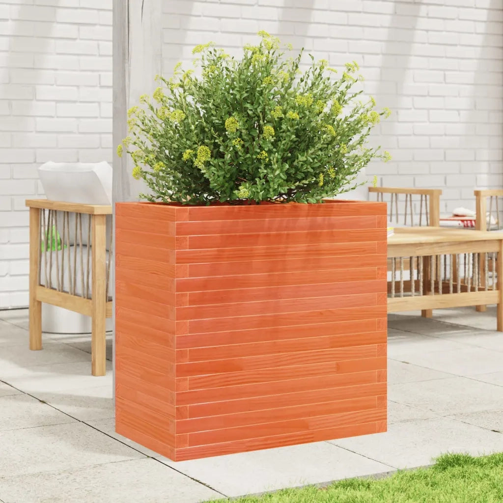 Fioriera Giardino Marrone Cera 70x40x68,5cm Legno Massello Pino 3282486