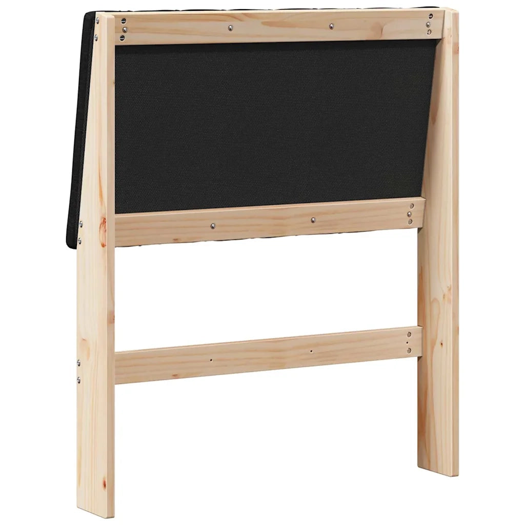 Testiera | Testata imbottita Nero 80 cm Pino massello