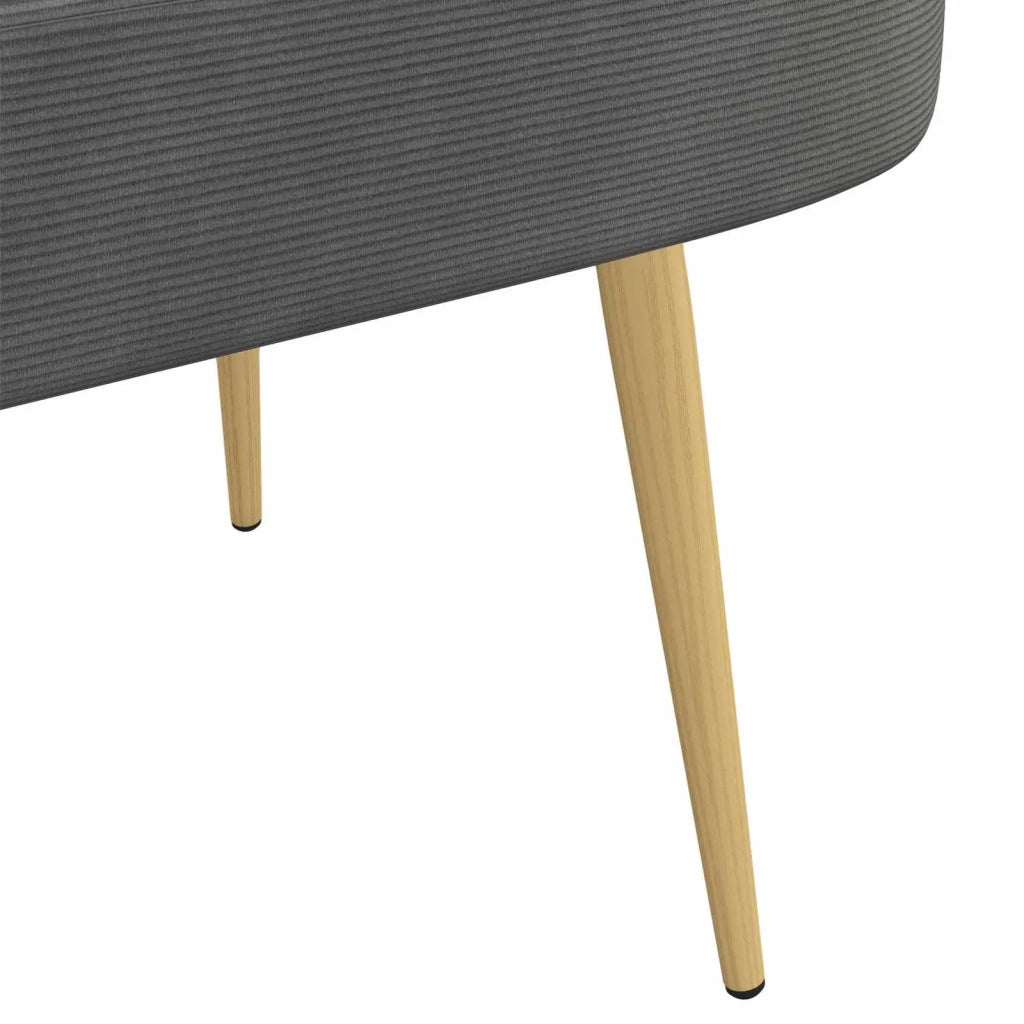 Panchina imbottita con schienale Grigio scuro 110 x 60 x 76 cm 42040777