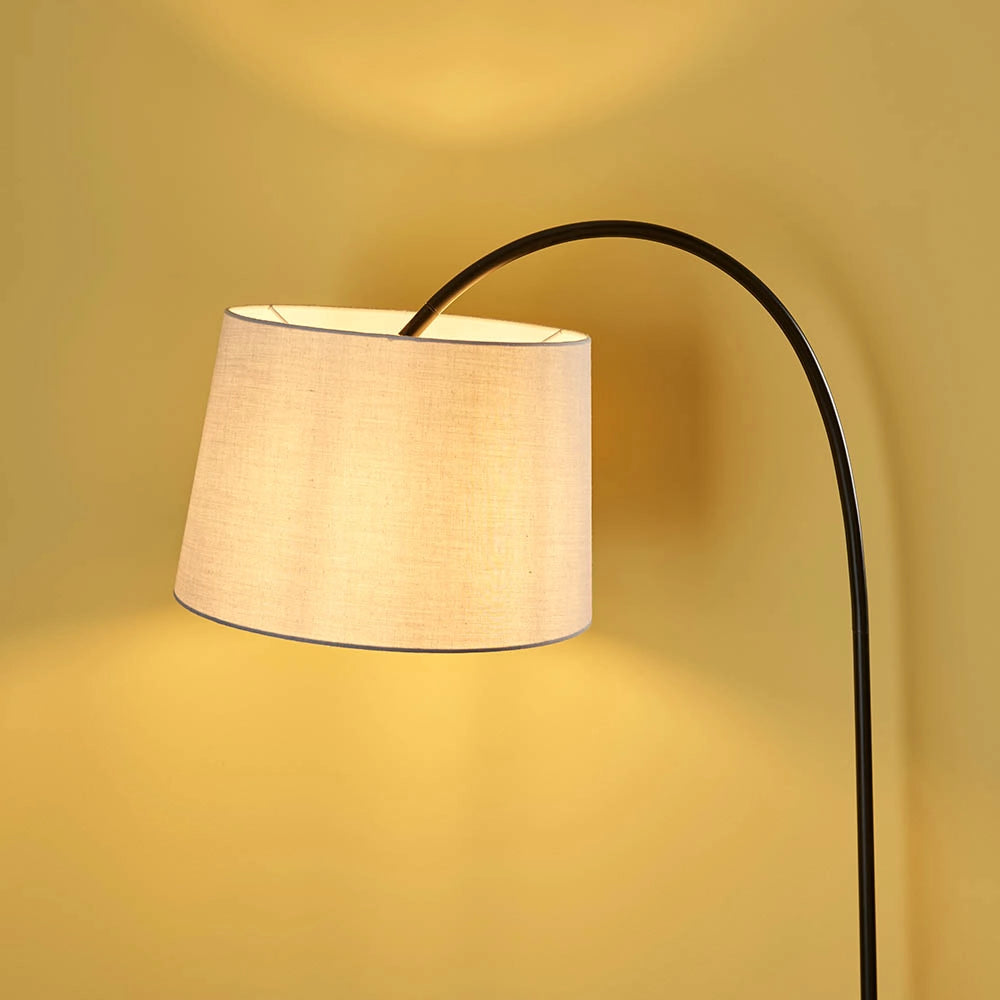 Lampada da terra nera opaca orientabile E27 Endon Carlson