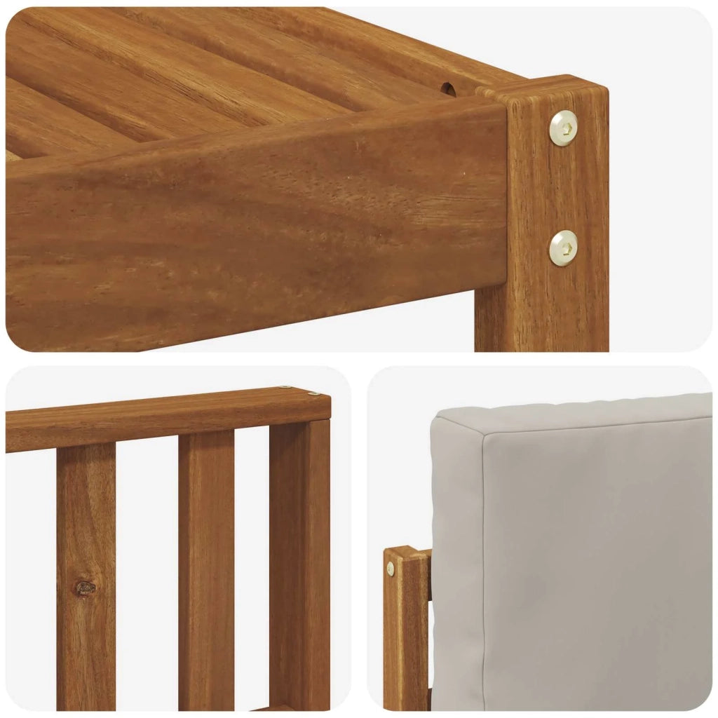 Set di divani da esterno 6 pcs Grigio Naturale e Chiaro 3366284