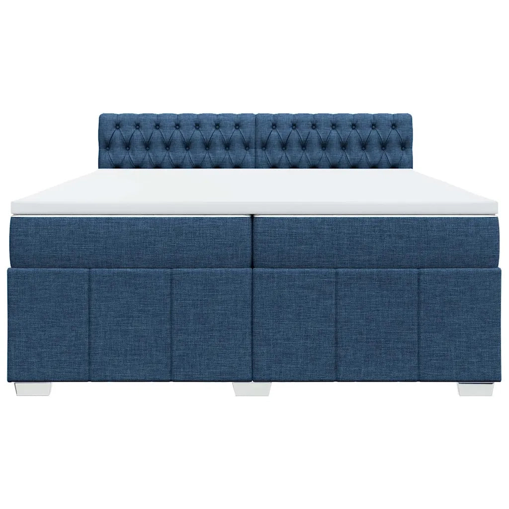 Giroletto a Molle con Materasso Blu 200x200 cm in Tessuto 3287188