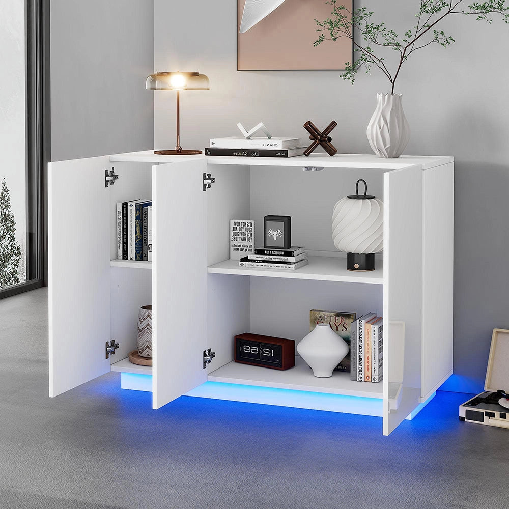 Credenza ingresso - Xylo - 120x40x75cm LED bianco