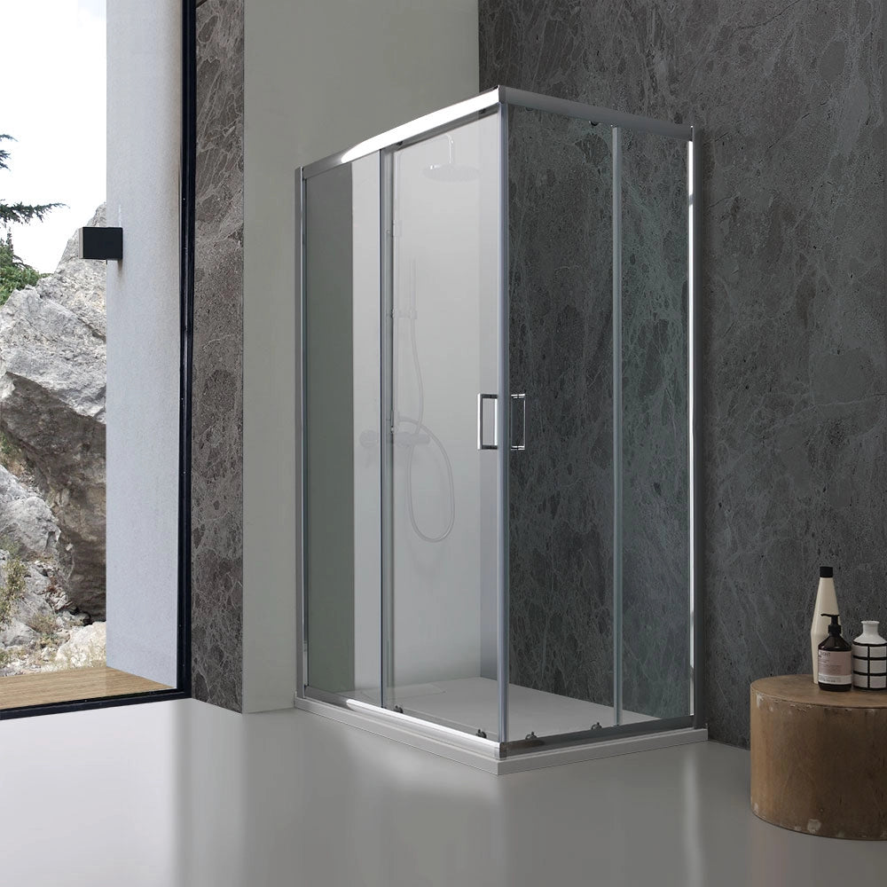 Box doccia 80x100 ante in cristallo trasparente